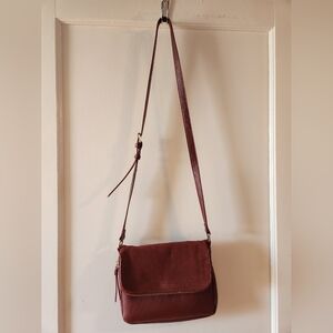 MODCLOTH Elegant Burgundy Leather Crossbody Bag